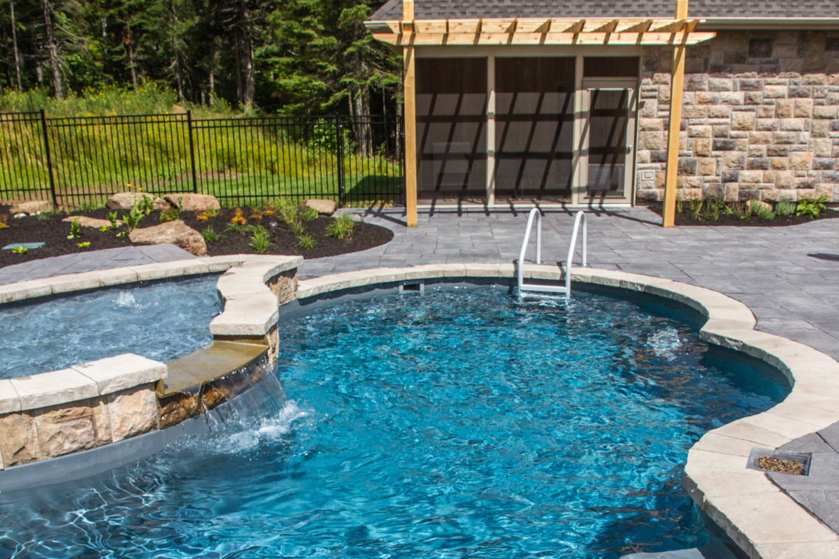 High-quality fibreglass pool fitted in Atlantic Canada by Waterworks Pools